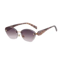 Retro Classic Style Geometric Pc Cat Eye Frameless Women's Sunglasses sku image 4