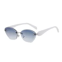 Retro Classic Style Geometric Pc Cat Eye Frameless Women's Sunglasses sku image 5