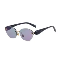 Retro Classic Style Geometric Pc Cat Eye Frameless Women's Sunglasses sku image 7