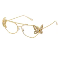 Square Vacation Modern Style Butterfly Pc Full Frame Women's Sunglasses sku image 7