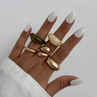 Simple Style Classic Style Alloy Resin Geometric Plating Women's Rings sku image 2