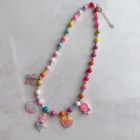 New New Style Colorful Beaded XINGX Small Flower Bear Necklace Cute Children Cartoon Beads Of Necklace Necklace Necklace sku image 36