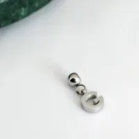 1 Pieza Acero Inoxidable 304 Chapados en oro de 18k Letra Colgante sku image 26