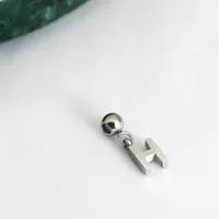 1 Pieza Acero Inoxidable 304 Chapados en oro de 18k Letra Colgante sku image 35