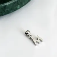 1 Pieza Acero Inoxidable 304 Chapados en oro de 18k Letra Colgante sku image 33