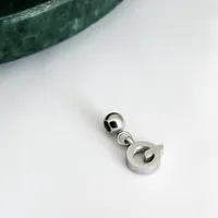 1 Pieza Acero Inoxidable 304 Chapados en oro de 18k Letra Colgante sku image 31
