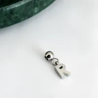 1 Pieza Acero Inoxidable 304 Chapados en oro de 18k Letra Colgante sku image 34