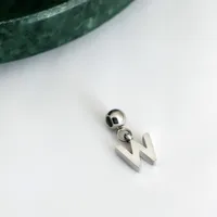 1 Pieza Acero Inoxidable 304 Chapados en oro de 18k Letra Colgante sku image 10