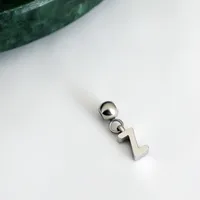 1 Pieza Acero Inoxidable 304 Chapados en oro de 18k Letra Colgante sku image 18