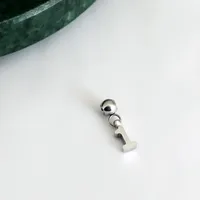1 Pieza Acero Inoxidable 304 Chapados en oro de 18k Letra Colgante sku image 25