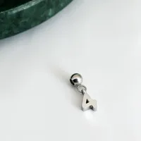 1 Pieza Acero Inoxidable 304 Chapados en oro de 18k Letra Colgante sku image 13