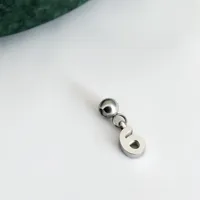 1 Pieza Acero Inoxidable 304 Chapados en oro de 18k Letra Colgante sku image 14
