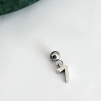 1 Pieza Acero Inoxidable 304 Chapados en oro de 18k Letra Colgante sku image 12
