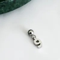 1 Pieza Acero Inoxidable 304 Chapados en oro de 18k Letra Colgante sku image 4