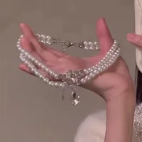 White Moonlight ~ Super Flash Zircon Water Drop Pendant Necklace Minority Fashion High Sense Temperament Wild Clavicle Chain Jewelry sku image 27