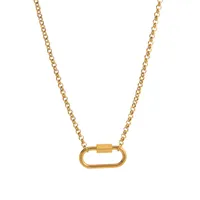 Heart Shape Casual Elegant Streetwear 18K Gold Plated 201 Stainless Steel 304 Stainless Steel Pendant Necklace Wholesale sku image 16