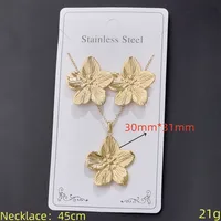 Casual Glam Lady 304 Stainless Steel Geometric Heart Shape K Gold Plated Women's Jewelry Set sku image 25