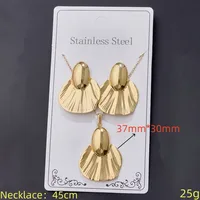 Casual Glam Lady 304 Stainless Steel Geometric Heart Shape K Gold Plated Women's Jewelry Set sku image 17
