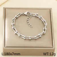 304 Stainless Steel Modern Style Simple Style Classic Style Geometric Bracelets Necklace sku image 2