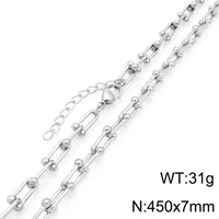 304 Stainless Steel Modern Style Simple Style Classic Style Geometric Bracelets Necklace sku image 6