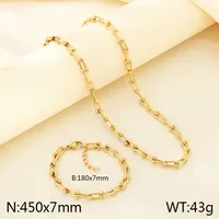 304 Stainless Steel Modern Style Simple Style Classic Style Geometric Bracelets Necklace sku image 19