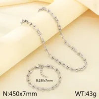 304 Stainless Steel Modern Style Simple Style Classic Style Geometric Bracelets Necklace sku image 8