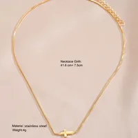 Cruzar Estilo Simple Estilo Clásico Acero Inoxidable 201 Aleación Collar Colgante Venta Al Por Mayor main image 2