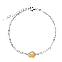 Geometric Elegant Shiny 925 Sterling Silver Natural Stone Crystal Bracelets Wholesale main image 5