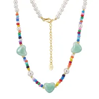 Vacation Classic Style Round Pearl Mother Pearl Shellfish Plating Women's Cord In Chain Bracelets Necklace sku image 5