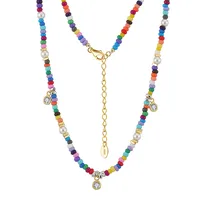 Vacation Classic Style Round Pearl Mother Pearl Shellfish Plating Women's Cord In Chain Bracelets Necklace sku image 4