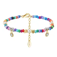 Vacation Classic Style Round Pearl Mother Pearl Shellfish Plating Women's Cord In Chain Bracelets Necklace sku image 1