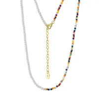 Vacation Classic Style Round Pearl Mother Pearl Shellfish Plating Women's Cord In Chain Bracelets Necklace sku image 3