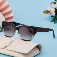 Oeil De Chat Style Vintage Style Classique Couleur Unie Pc Plein Cadre Femmes De Lunettes De Soleil main image 1