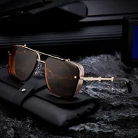 Square Retro Classic Style Geometric Pc Full Frame Men's Sunglasses main image 2