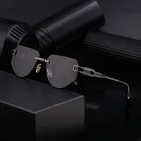 Square Retro Classic Style Geometric Pc Frameless Men's Sunglasses main image 2