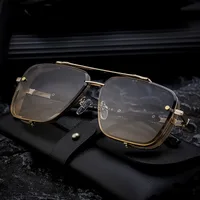 Carré Rétro Style Classique Géométrique Pc Plein Cadre Hommes De Lunettes De Soleil main image 3