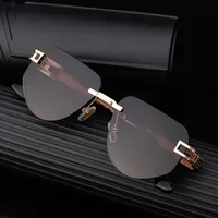 Square Retro Classic Style Geometric Pc Frameless Men's Sunglasses main image 3