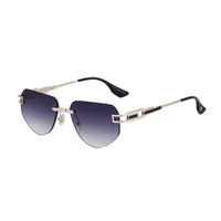 Square Retro Classic Style Geometric Pc Frameless Men's Sunglasses main image 5