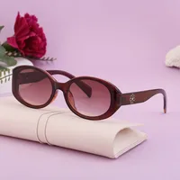 Oval Frame Vacation Simple Style Solid Color Pc Full Frame Women's Sunglasses main image 1