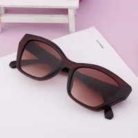 Oeil De Chat Vacances Style Classique Couleur Unie Pc Plein Cadre Femmes De Lunettes De Soleil main image 3