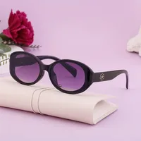 Cadre Ovale Vacances Style Simple Couleur Unie Pc Plein Cadre Femmes De Lunettes De Soleil main image 2