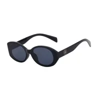 Oval Frame Vacation Simple Style Solid Color Pc Full Frame Women's Sunglasses main image 4