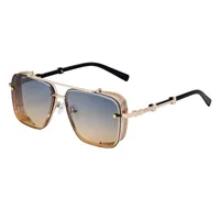 Square Retro Classic Style Geometric Pc Full Frame Men's Sunglasses sku image 5