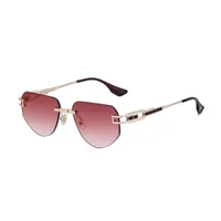 Square Retro Classic Style Geometric Pc Frameless Men's Sunglasses sku image 3