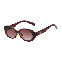 Oval Frame Vacation Simple Style Solid Color Pc Full Frame Women's Sunglasses sku image 4
