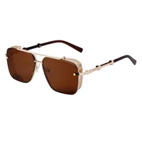 Square Retro Classic Style Geometric Pc Full Frame Men's Sunglasses sku image 7