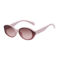 Oval Frame Vacation Simple Style Solid Color Pc Full Frame Women's Sunglasses sku image 2