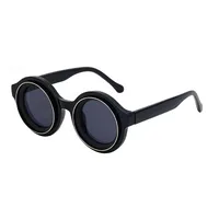 Cadre Rond Vêtement De Rue Géométrique Pc Plein Cadre Femmes De Lunettes De Soleil main image 5