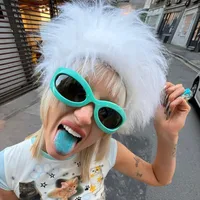 Special-Shaped Mirror Vacation Simple Style Solid Color Pc Full Frame Women's Sunglasses main image 5