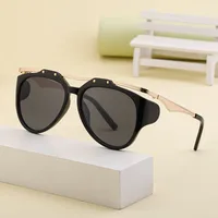 Special-Shaped Mirror Streetwear Geometric Pc Full Frame Women's Sunglasses main image 3
